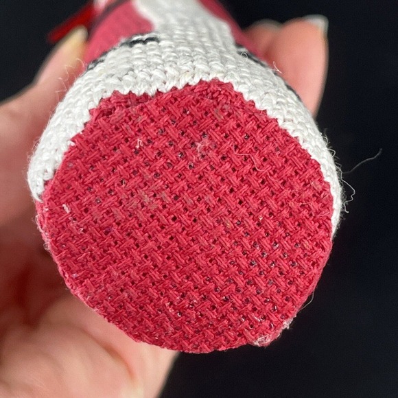 VINTAGE Cross Stitched Stuffed Plush Santa Claus Dolls Set 3 Christmas Decor - Picture 11 of 16